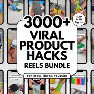 Bundel met 3000+ producthacks haspels met PLR MRR-rechten Virale Chinese gadgets Video's voor affiliate marketing TikTok-shorts