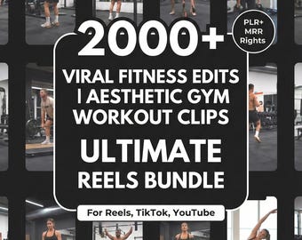 2000 Fitness Reels Bundle | Gym Workout Videos for Instagram & TikTok | Viral Fitness Content Pack | Social Media Reels Bundle