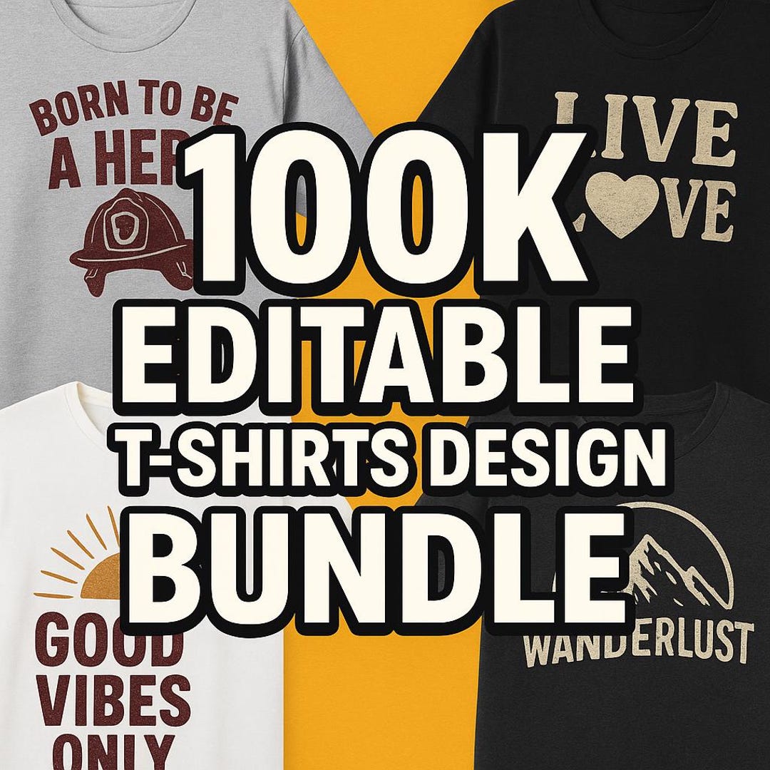 100K Editable Graphics Pack | Mega Print-on-demand Collection ...