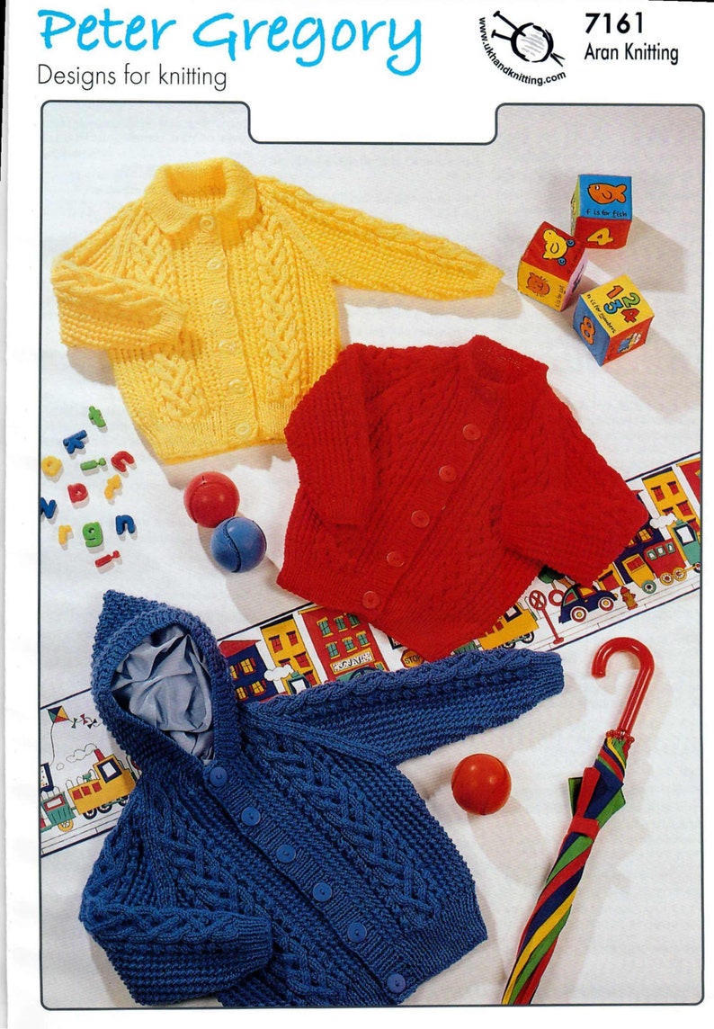 Peter Gregory Knitting Patterns for Babies to Toddlers in Aran Etsy UK
