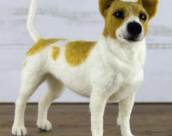 Needle Felting Kit to make Russell the Jack Russell Terrier