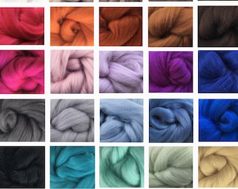 Corriedale Felting wool.  For  Needle & Wet Felting, Spinning. Choice of colours and choice of weight from 20gms to 100 gms