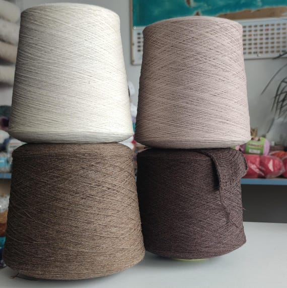 Cariaggi Cashmere Cone Yarn, 100g 1400m, 100% Cashmere Yarn on Cone, Lace Weight Knitting Yarn, Weaving Yarn, Italian Yarn