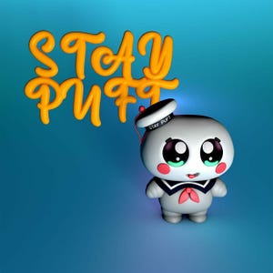 Stay Puft Kawaii Version: Explore this Cute Ghostbusters 3D Model