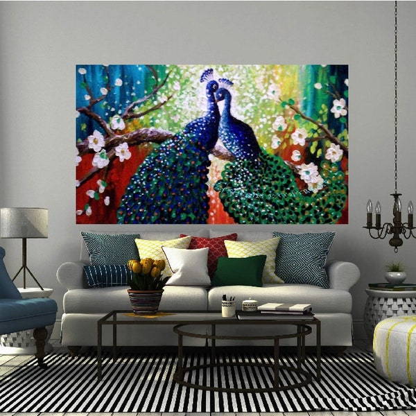 Peacock Painting - Etsy