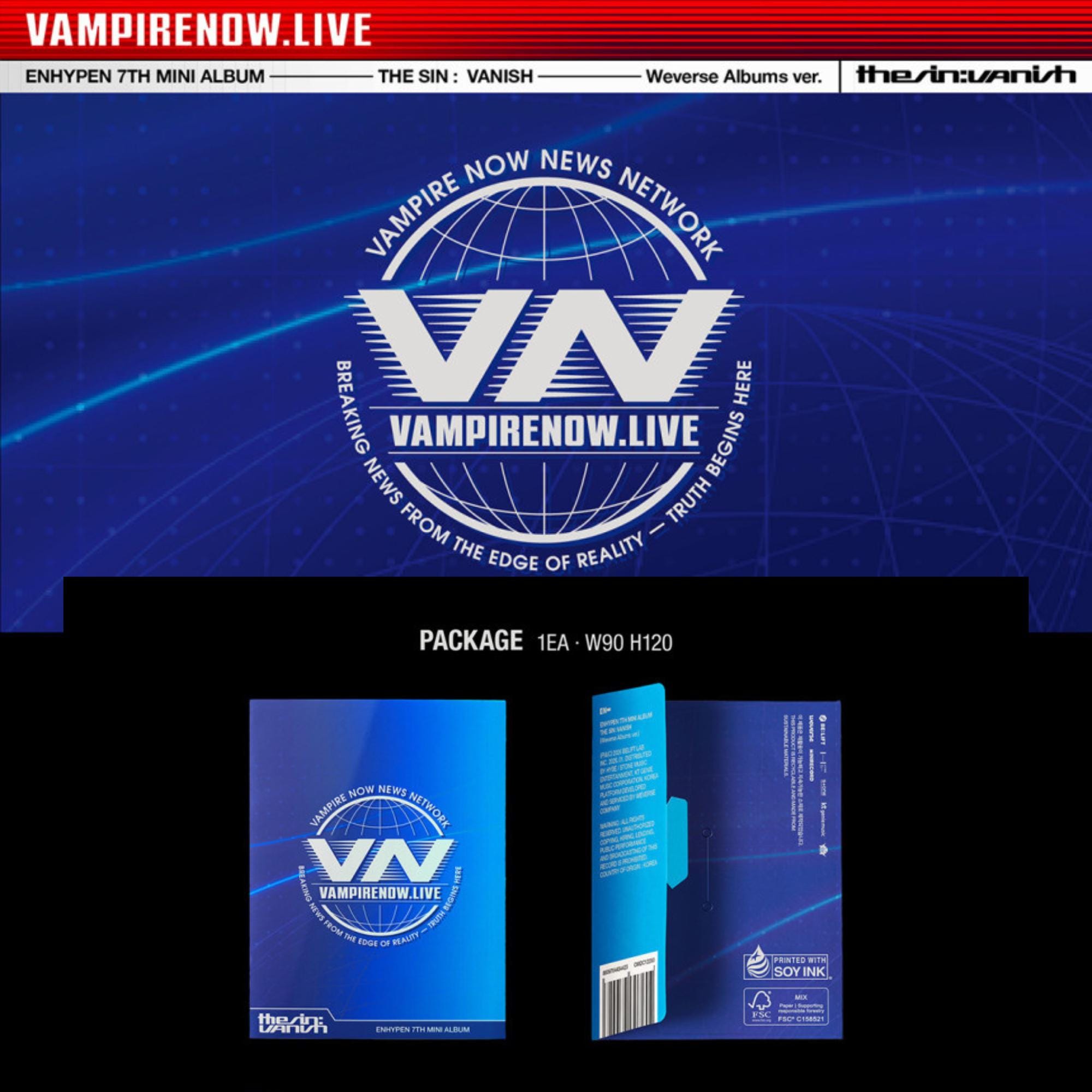 ENHYPEN the Sin: Vanish – Weverse & Vampire Voice Set - Etsy Israel