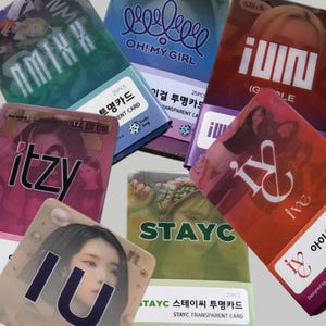 K-pop Transparent Photocard Bundle – Idle OhMyGirl NMIXX Itzy Ive IU Stayc| Plastic K-pop Cards Set