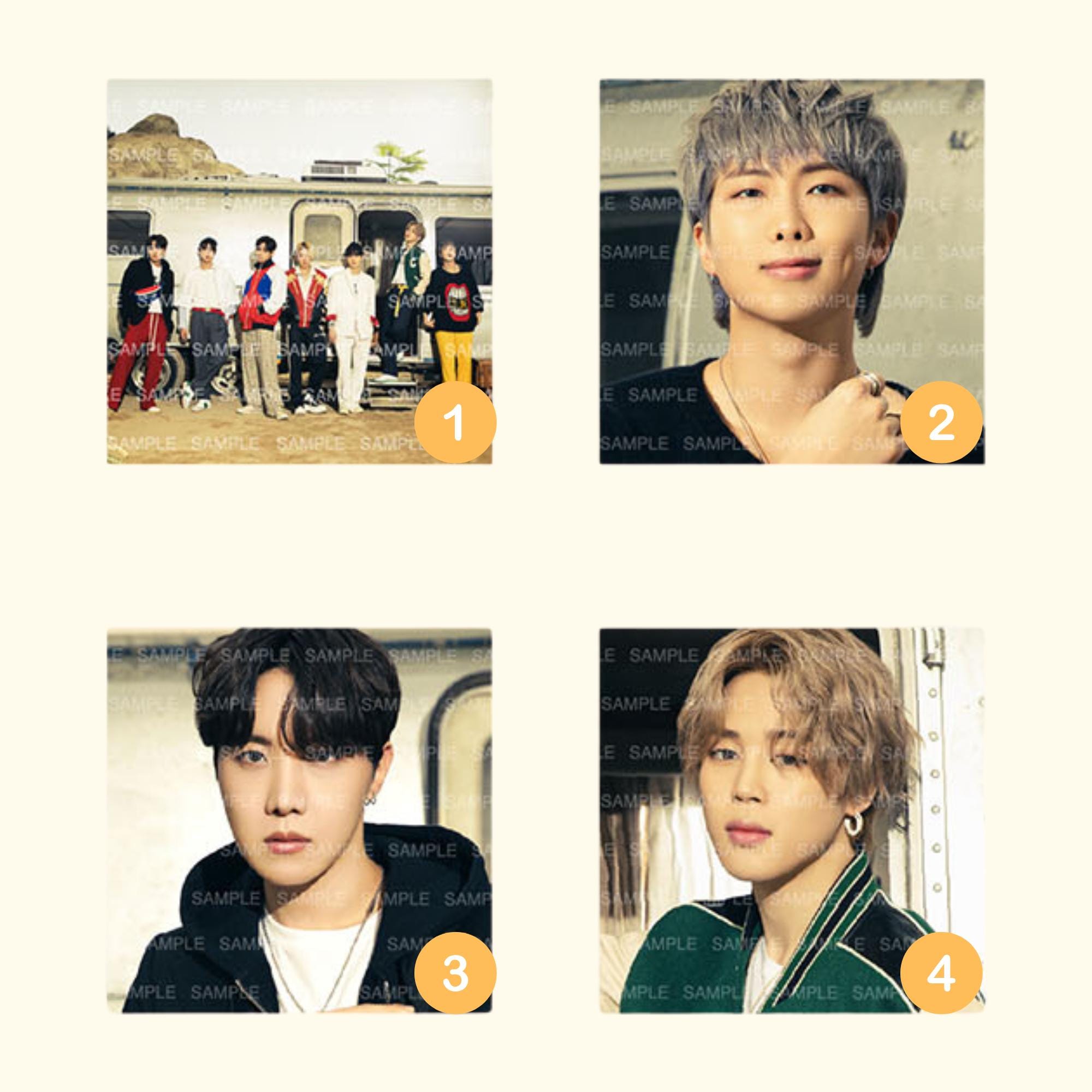 BTS, THE BEST – Official Photo Canvas (purple / Orange Ver