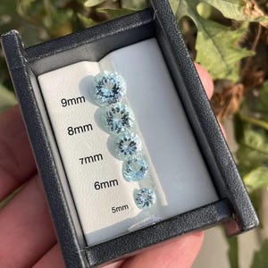 Natural Aquamarine AAA+ Quality/Round Shape/Beautiful Aquamarine For Jewelry Making/Loose Gemstone/Natural Aquamarine Loop Clean, 5 to 9mm//