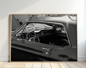 Impressão fotográfica vintage de Ford Mustang: decoração de muscle car retrô (download digital)