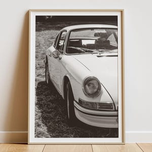Arte mural retro del Porsche 912: impresión de coches clásicos, fotografía de coches clásicos, decoración retro europea, póster imprimible de coches antiguos