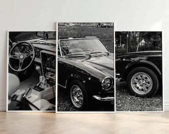 Impresión de un Fiat italiano clásico: Fotografía de coches retro (descarga digital)