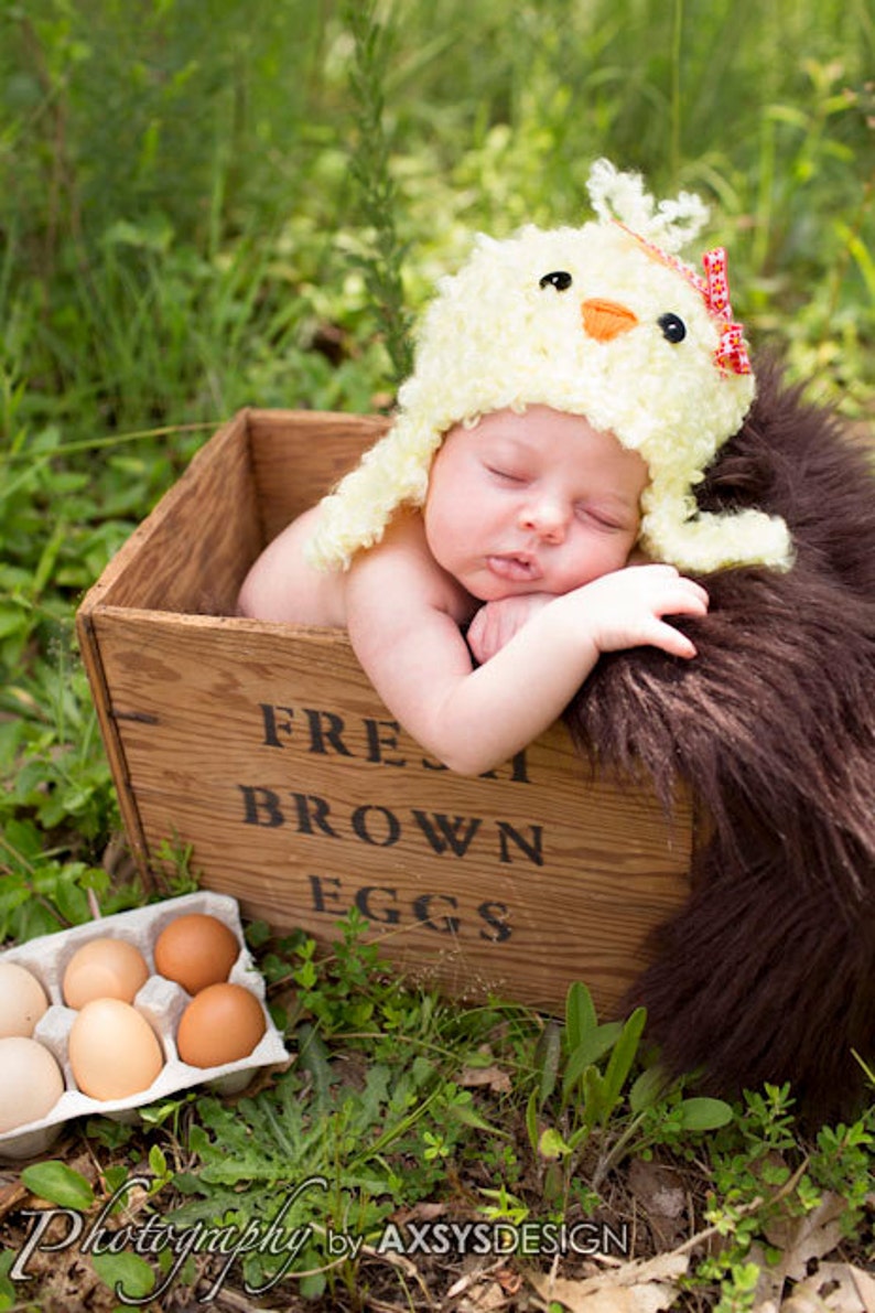 Baby Chick Hat PDF Crochet Pattern image 1