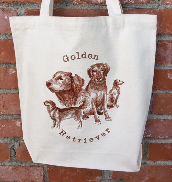 golden retriever tote bag
