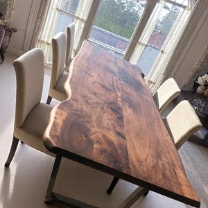 Luxury Walnut Table, Large Dining or Conference Table, Custom Solid Wood Furniture