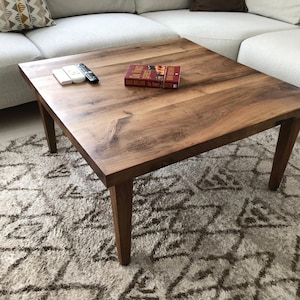Coffee Table, Solid Walnut Wood Coffee Table, Handmade coffee table for living room