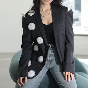 Handmade Upcycled Clothing Made for You: Custom Jacket, Unique Upcycled Blazers, Recycled & Reworked Vintage Blazer for Women!