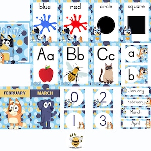 Bluey Theme Klassenzimmer Dekor Set