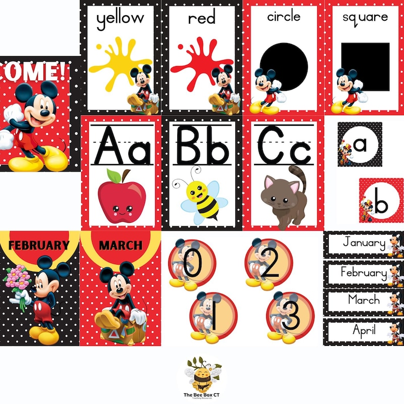 Mickey Mouse Learning Poster - Etsy