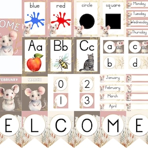 Woodland Mouse Theme Classroom Decor Set