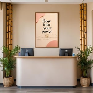 Yoga Wall Art: Lotus Flower, Flow Into Your Power (Digital Download)