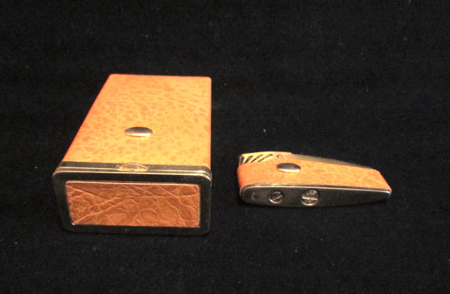 Leather Cigarette Case Lighter Set Princess Gardner Vintage Etsy