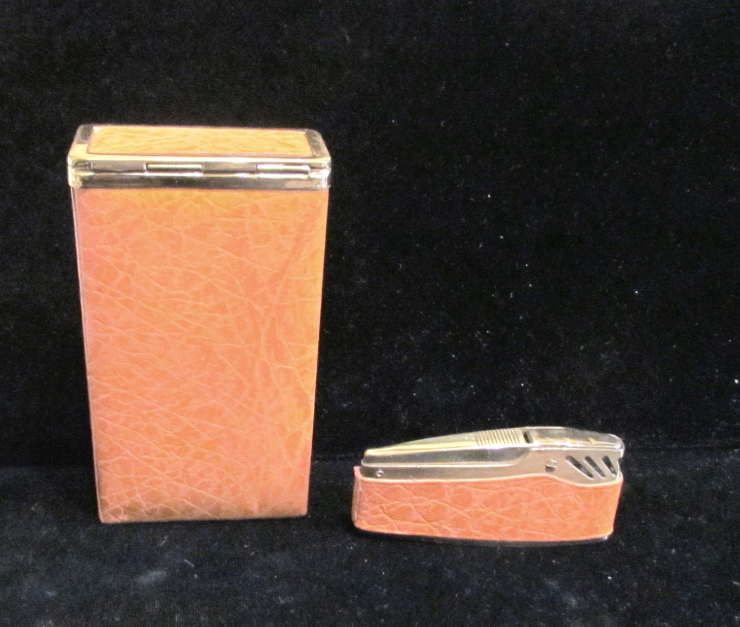 Leather Cigarette Case Lighter Set Princess Gardner Vintage Etsy
