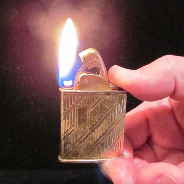 SALE Vintage Evans Lighter Cadet Lighter Art Deco Lighter Cigarette Lighter Working Lighter Pocket Lighter Gold Lighter