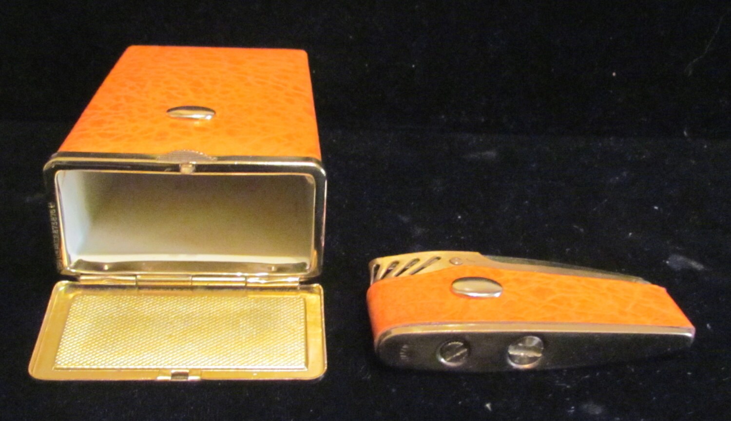 Leather Cigarette Case Lighter Set Princess Gardner Vintage Etsy