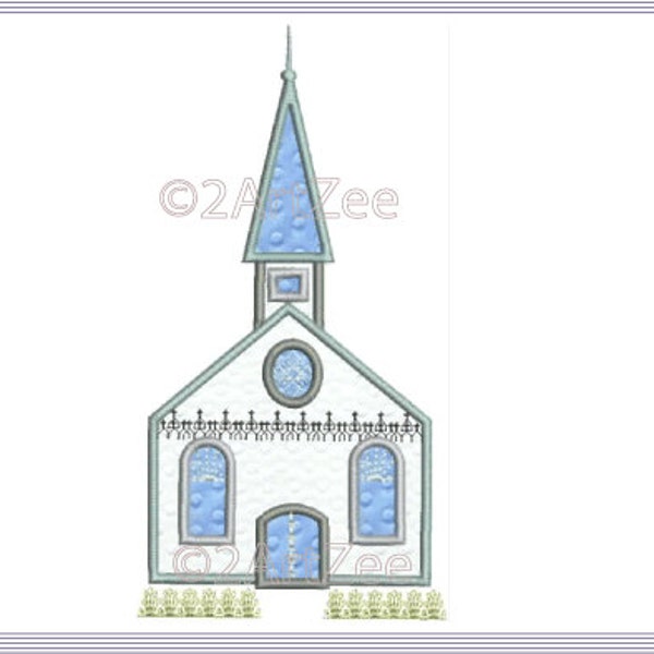 Going To The Chapel Applique Machine Embroidery Design Weddings Baptism Easter Christmas