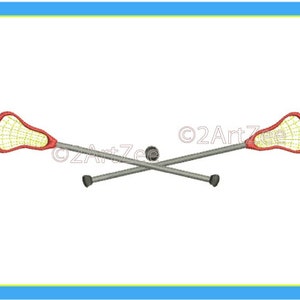 Lacrosse Sticks Machine Embroidery Design in 7 Sizes LAX Ball and Sticks