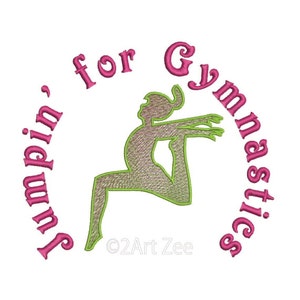 Jumpin&#39; for Gymnastics  Machine Embroidery Design