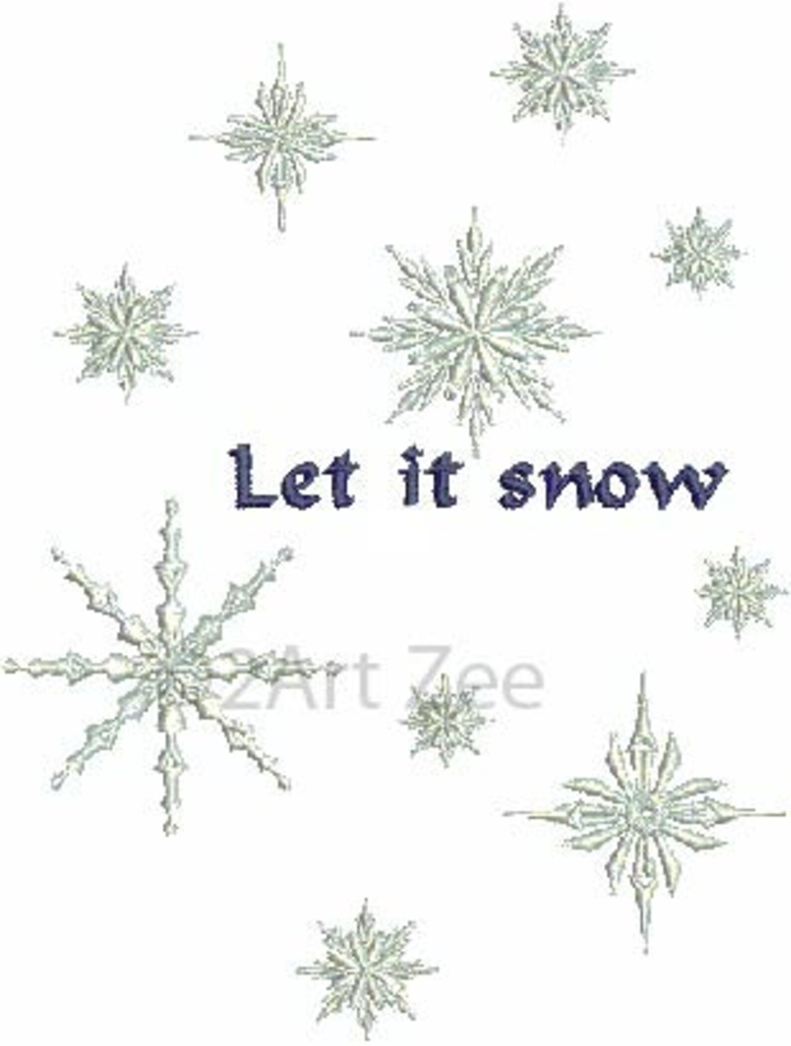 Let it snow frozen snowflakes machine embroidery design  etsy