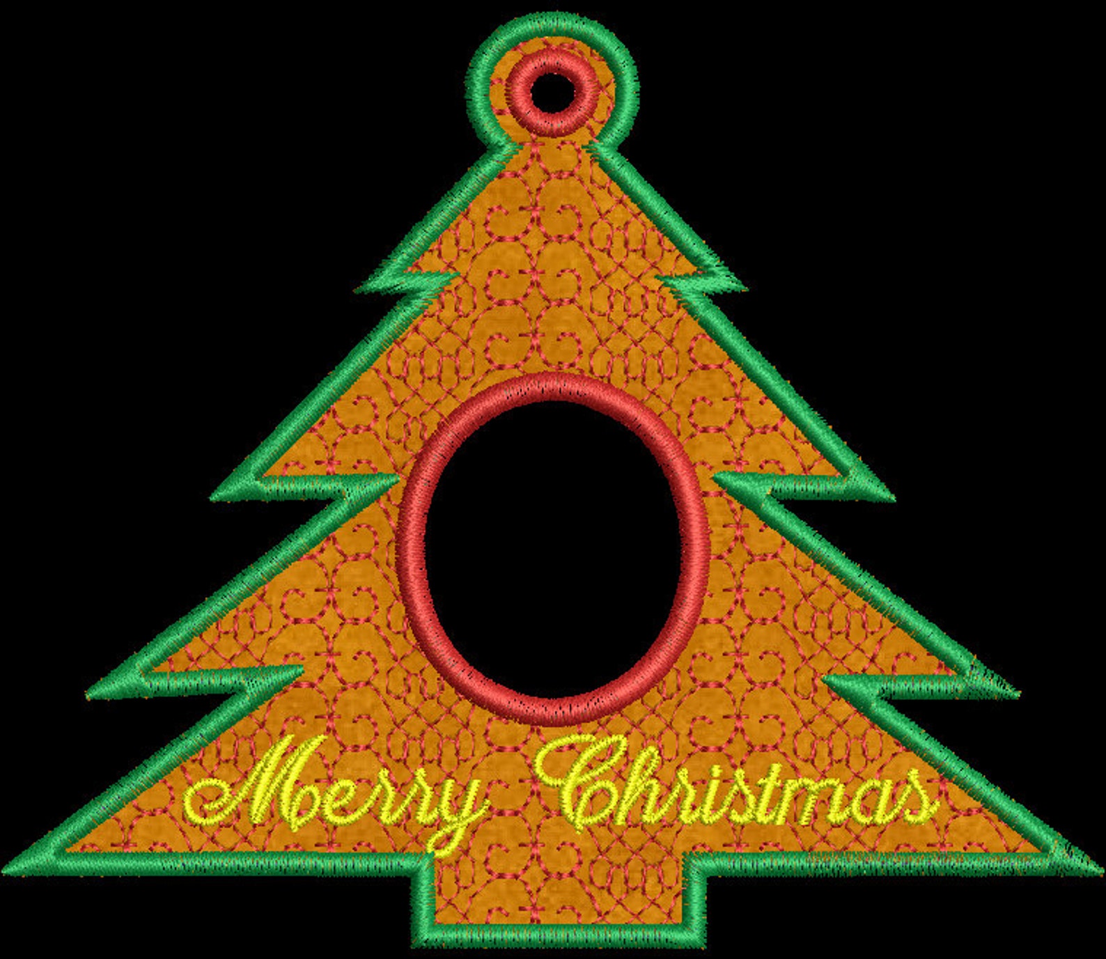 Ith christmas tree ornament frame applique machine jessecmault  etsy