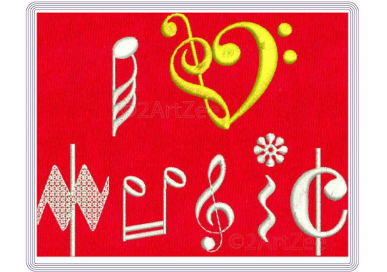 I love music machine embroidery design quilt design notes  etsy