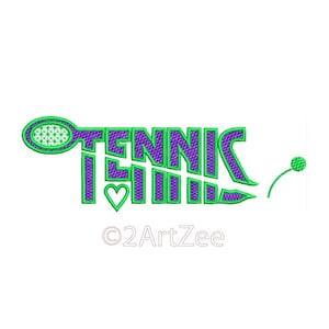Tennis Racquet and Ball Machine Embroidery Design