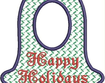 ITH Christmas bell Ornament Frame Applique  Machine Embroidery Design using Mylar or Fabric