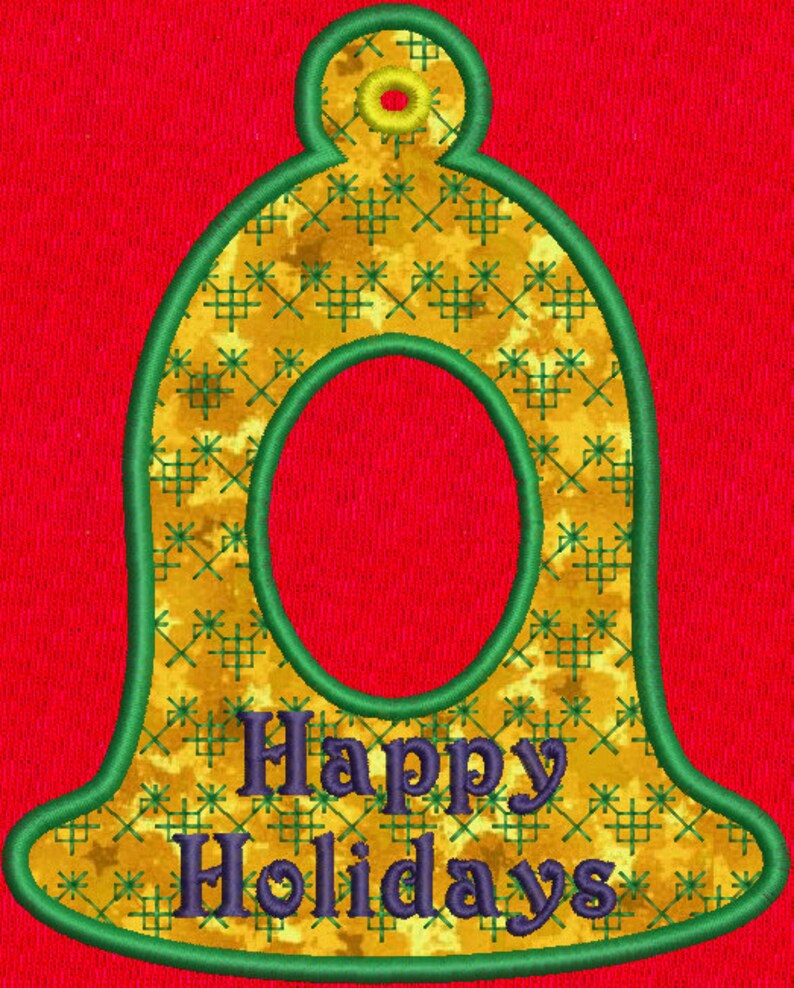 Ith christmas bell ornament frame applique machine embroidery  etsy Ith christmas bell ornament frame applique machine embroidery  etsy