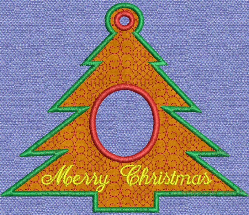 Ith christmas tree ornament frame applique machine embroidery  etsy Ith christmas tree ornament frame applique machine embroidery  etsy