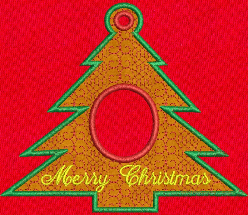 Ith christmas tree ornament frame applique machine embroidery  etsy Ith christmas tree ornament frame applique machine embroidery  etsy