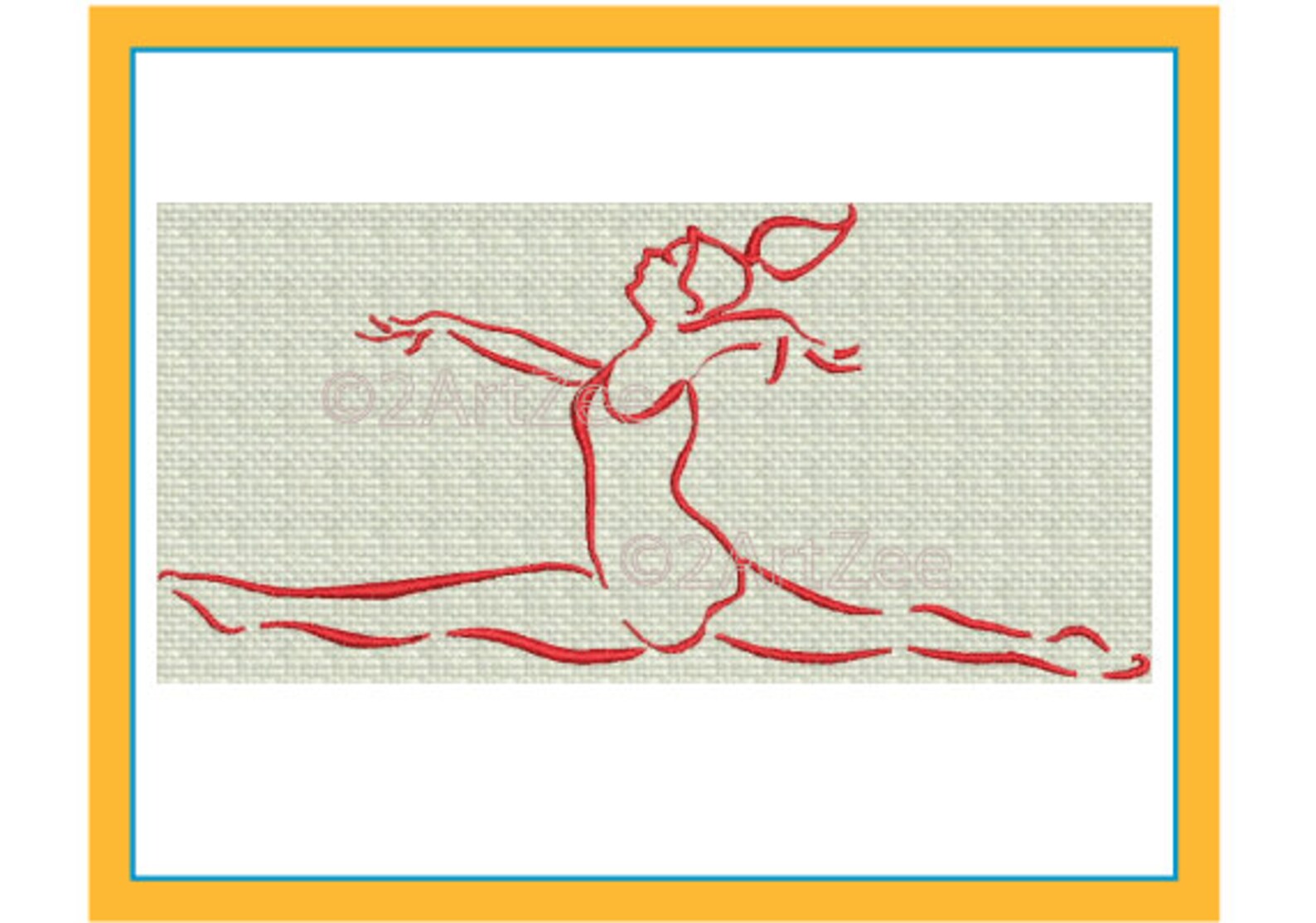 Leaping Gymnast Outline Machine Embroidery Design Sports Girls | Etsy