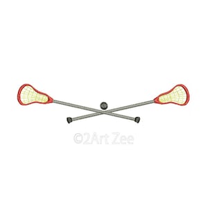 Lacrosse Sticks and Ball Machine Embroidery