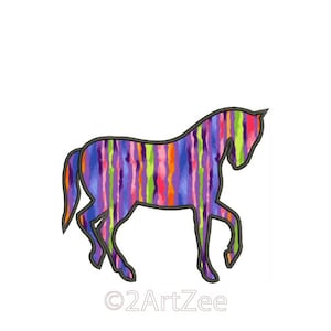 Prancing Horse  Machine Embroidery Design Animal