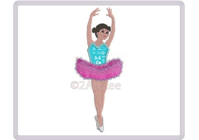 Pretty Little Ballerina Applique Machine Embroidery Design 4 Etsy
