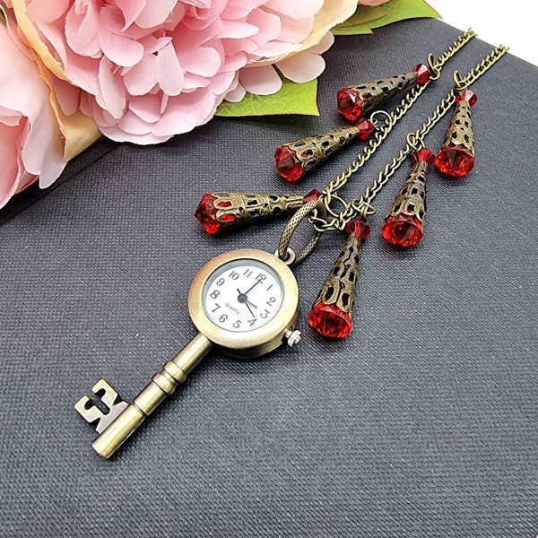 Working Clock Necklace Etsy