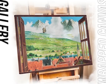Howl's Moving Castle Canvas Art: Studio Ghibli Anime Poster