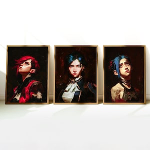 Arcane Jinx & Vi Canvas Art: League of Legends Inspired