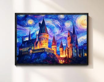 Wizard School Map Canvas Art: Magical World Home Decor