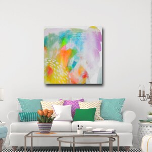 Colorful Abstract Canvas Print: Modern Giclee Wall Art