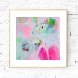 Pink Abstract Art Print, Abstract Giclee Print on Paper, Modern Pink Wall Art Print, Fine Art Giclee Print. Abstract Wall Decor, Abstract
